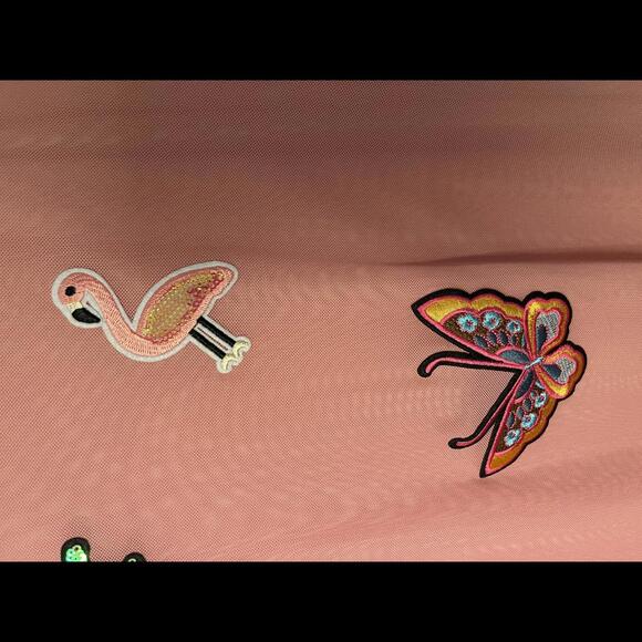 Cute mesh bikini cover with patches - Picture 3 of 4